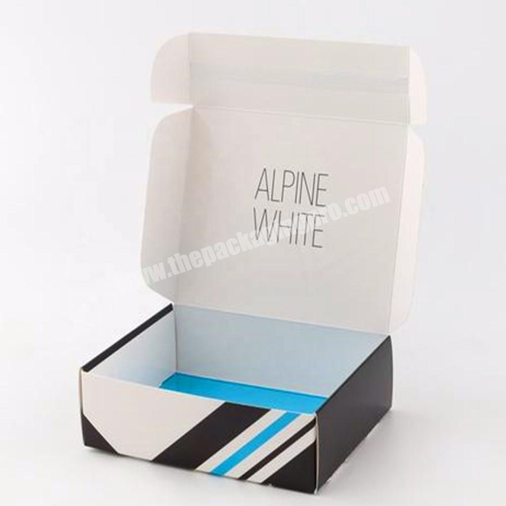 Custom clothing packaging foldable corrugated paper cardboard box