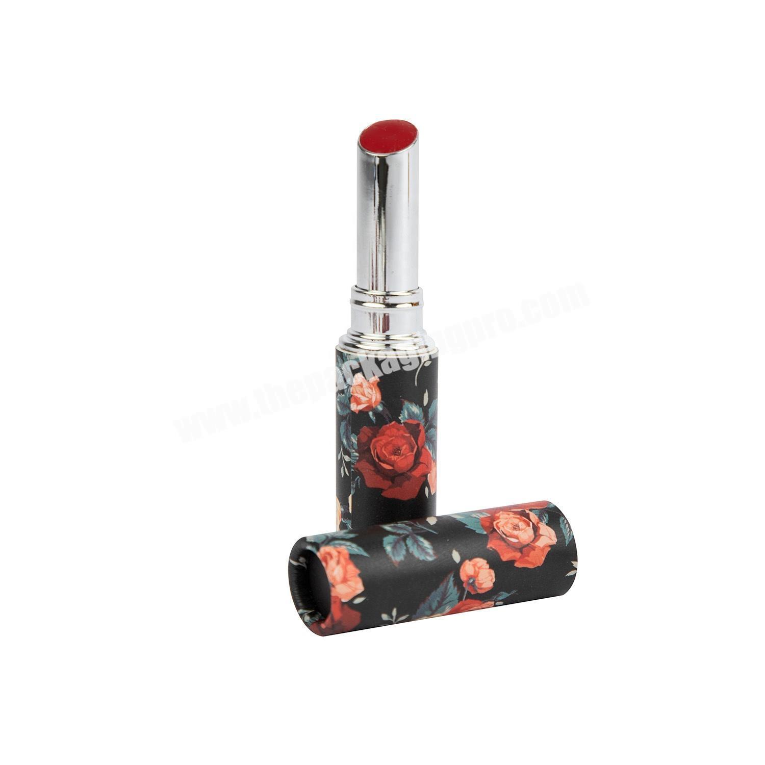 Custom empty refillable mini paper cardboard lipstick tube package
