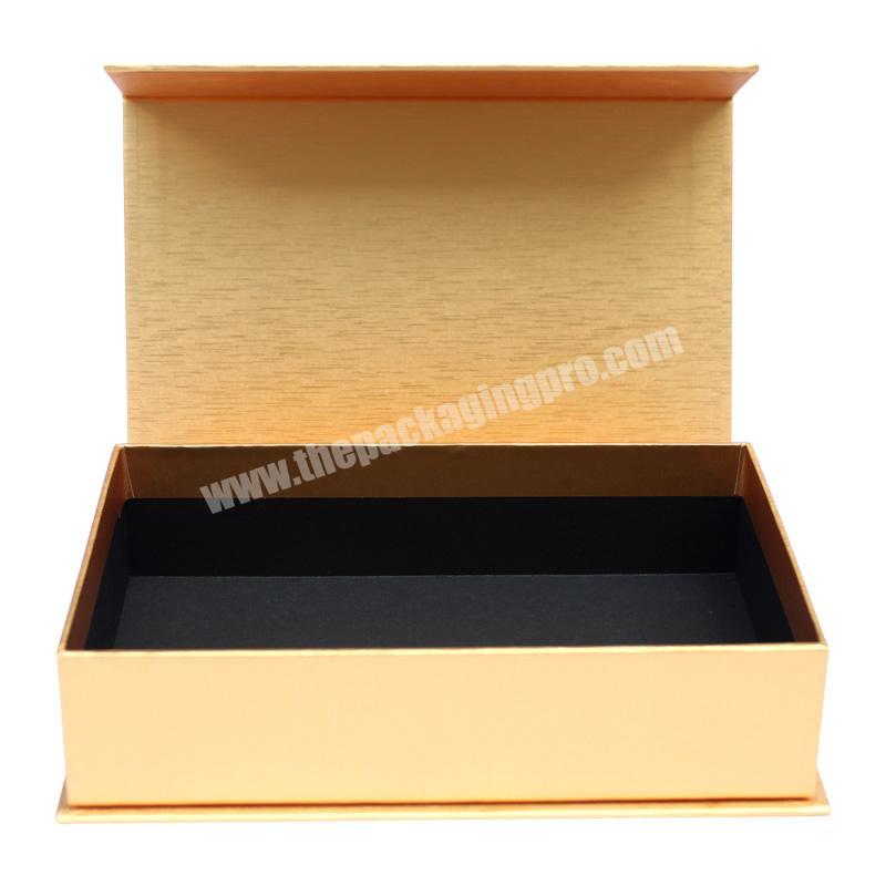 Custom flap lid closure cardboard packaging Luxury Rigid Gift Box with EVA inner tray
