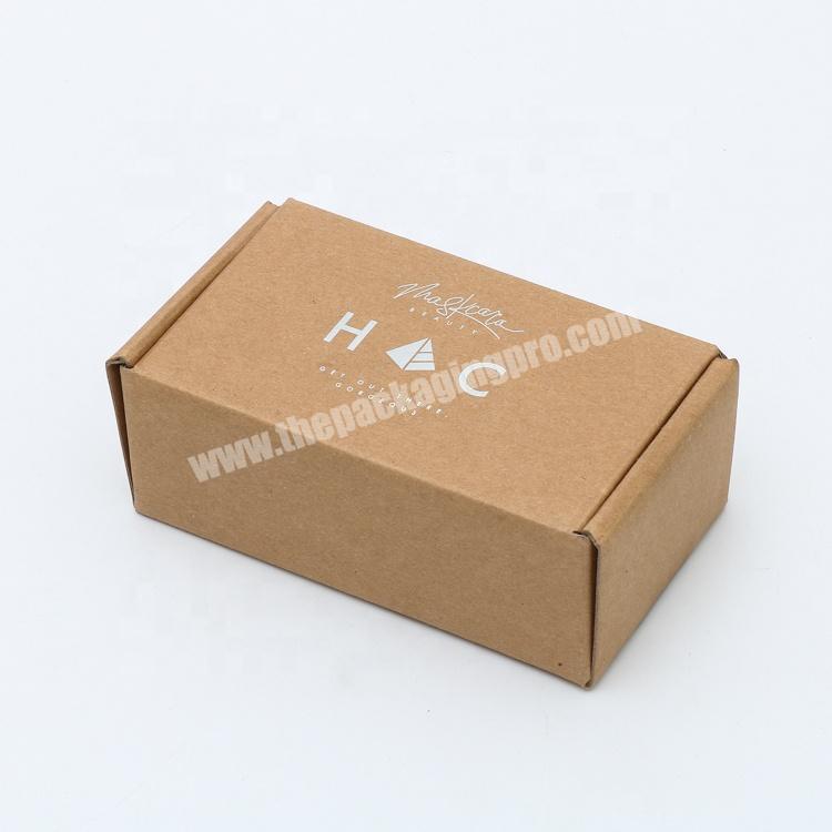 Custom foil logo e flute REFT style paper cardboard corrugated box