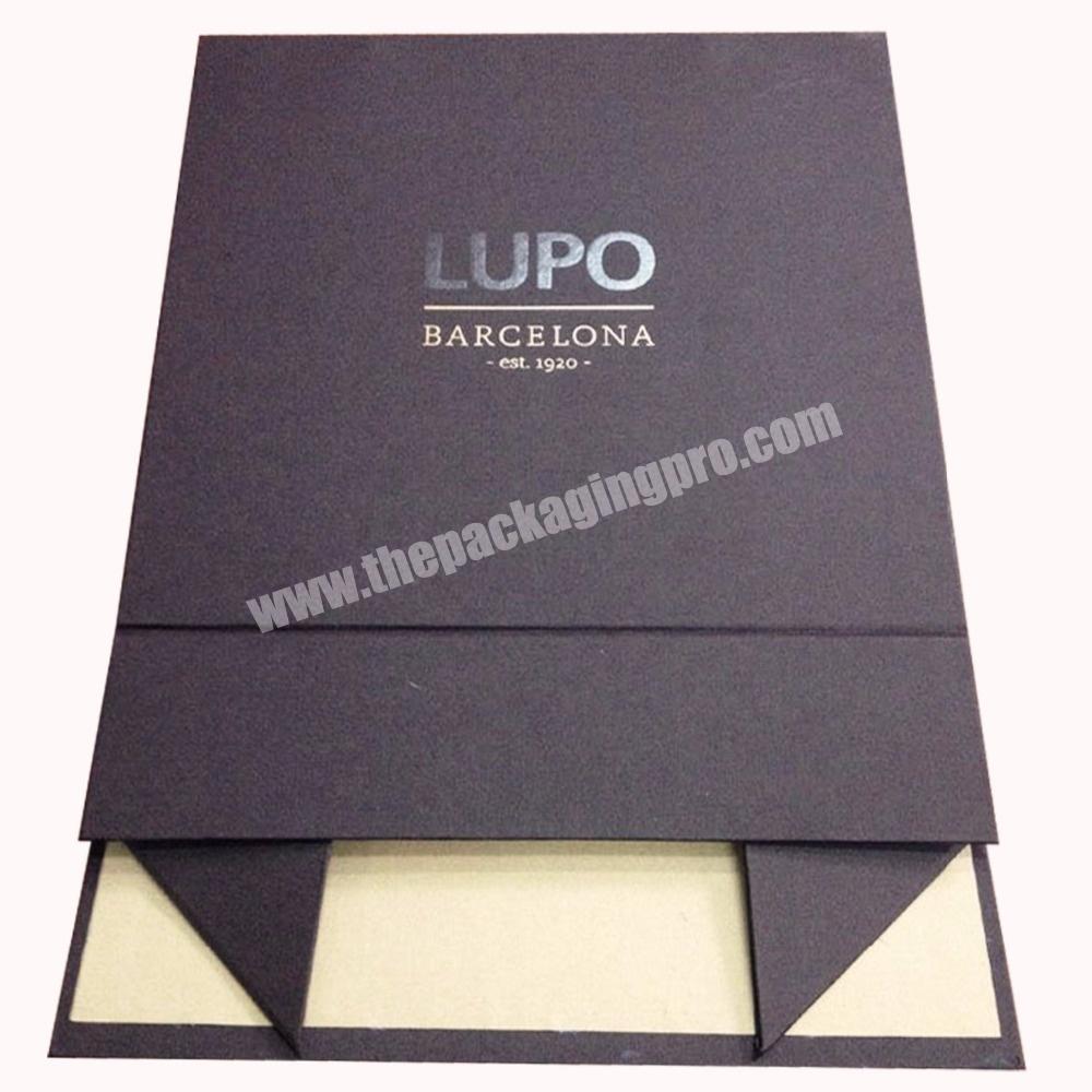 Custom foldable magnetic closure cardboard gift packaging box