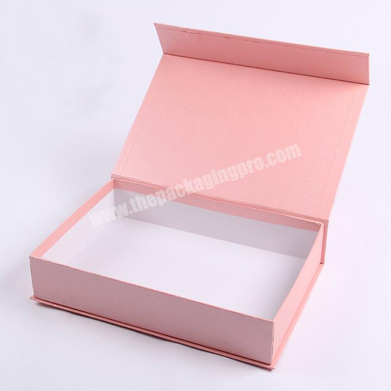 Luxury custom printed premium classic pink magnetic gift box
