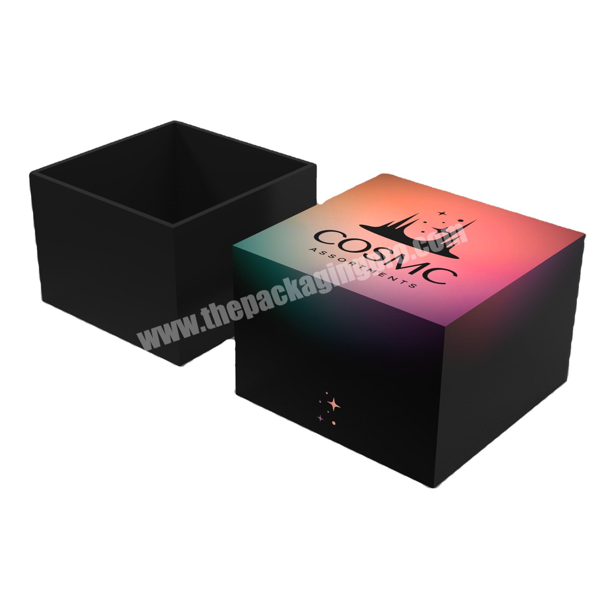 Custom logo printed 2 pieces lid and base packaging boxes with  luxury style