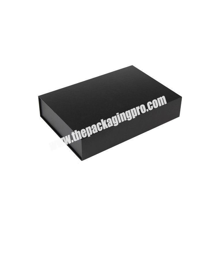 Luxury custom logo printed recycled cardboard black packaging magnetic closure gift box