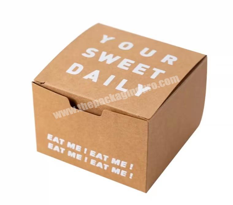 Custom logo printed hot stamping cardboard paper packaging gift box for cake
