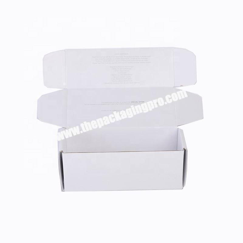 Factory custom size makeup white cardboard packaging box with white foam insert