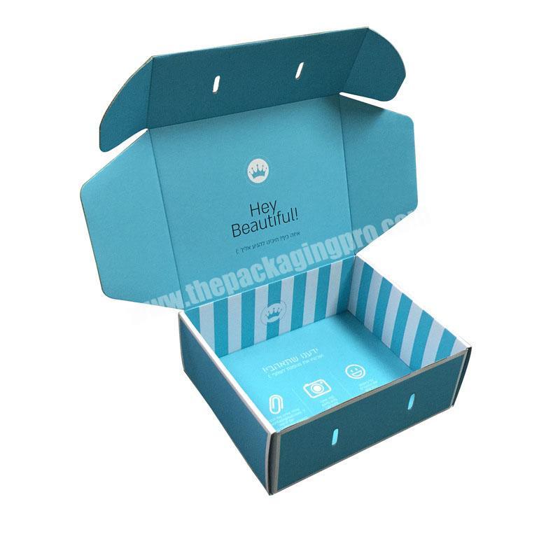 Custom luxury corrugated clothing box shoes box gift box packaging wig packaging