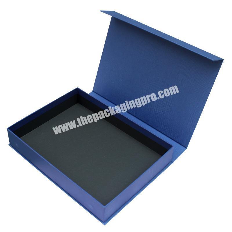 Custom luxury  logo printing matte   magnetic box flip lid gift box black  boxes for clothes gift packaging