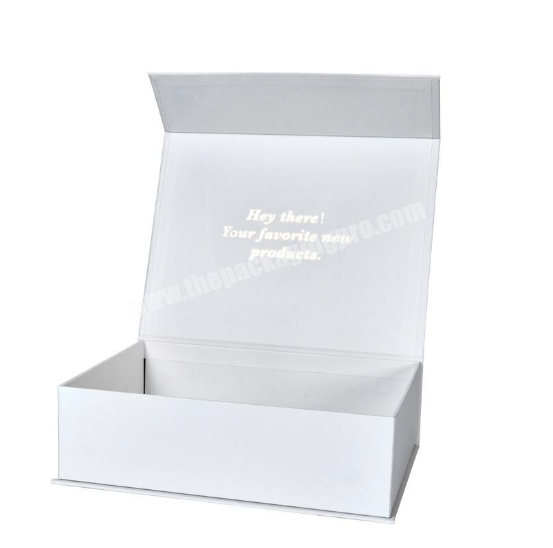 Custom luxury rigid paper magnetic lid closure packaging gift boxes