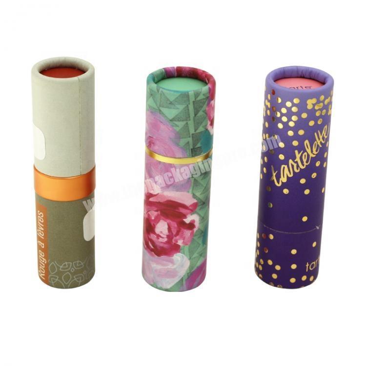 Custom personalized printed lip balm cosmetic packaging lipstick tube