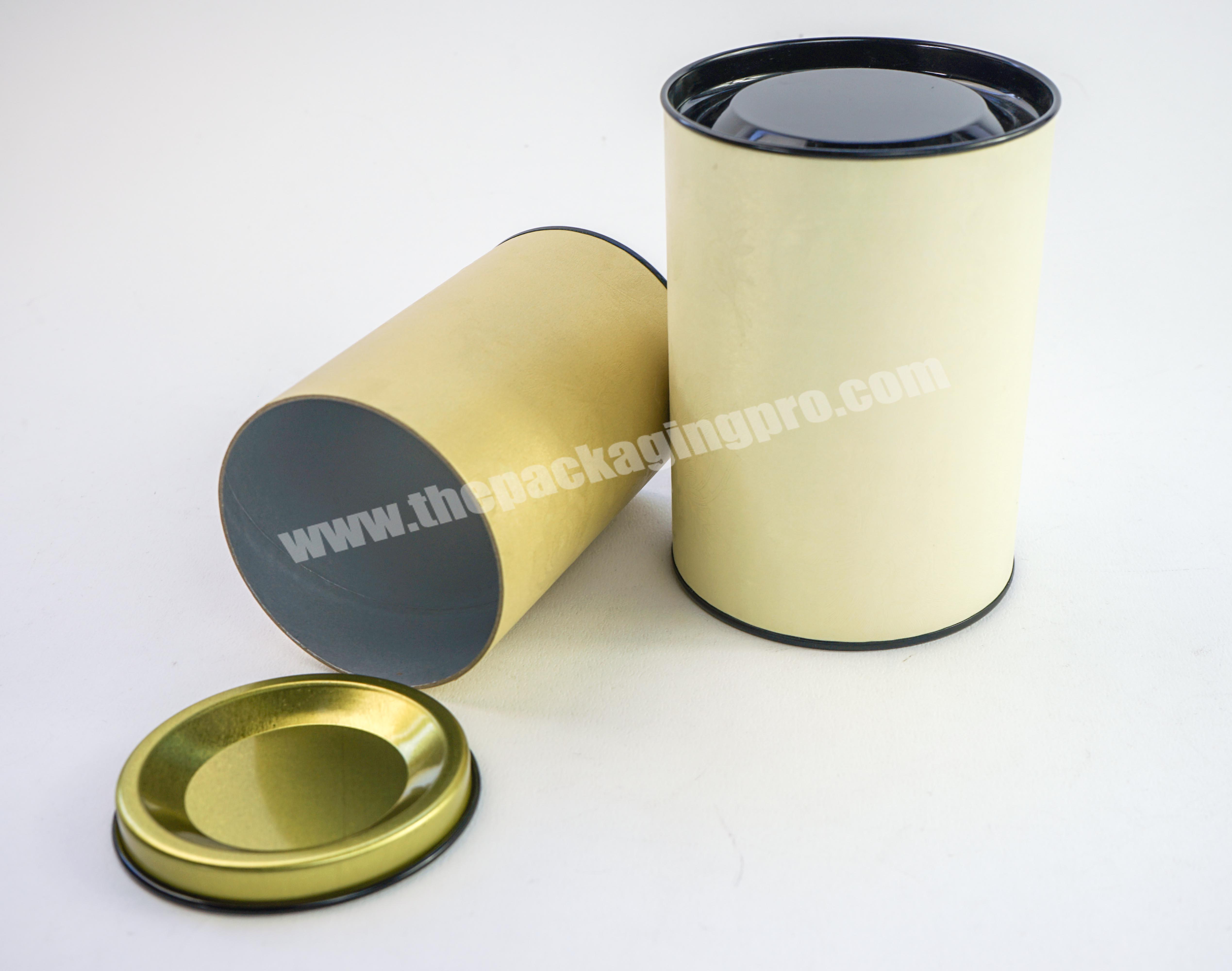 Custom printable round metal can box tin box for tea