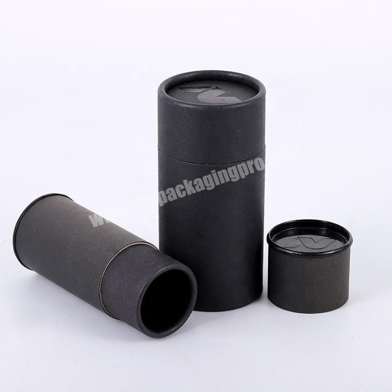 Custom black cosmetic packaging paper tube decorative cardboard tube