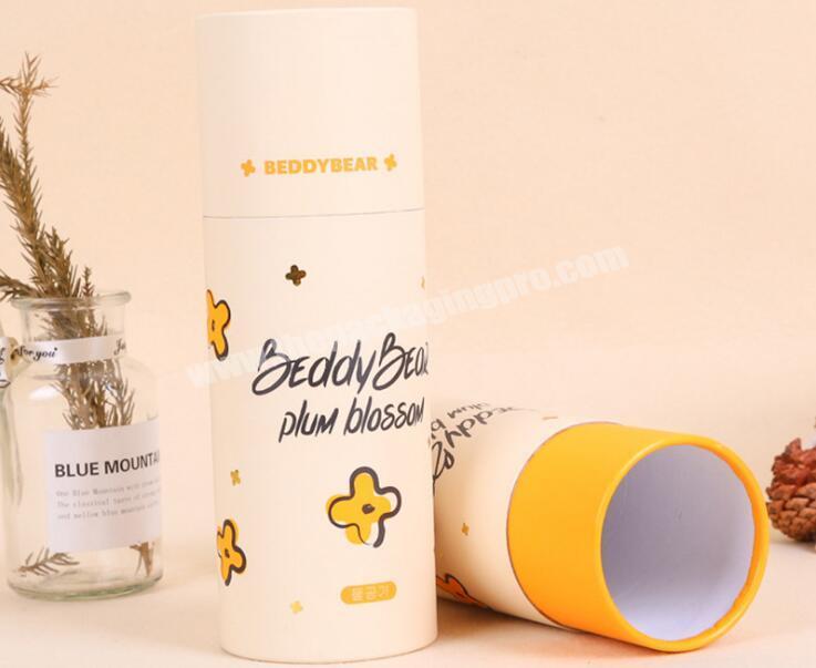 Custom printed round kraft cylinder small rolling empty cardboard paper Packaging tube
