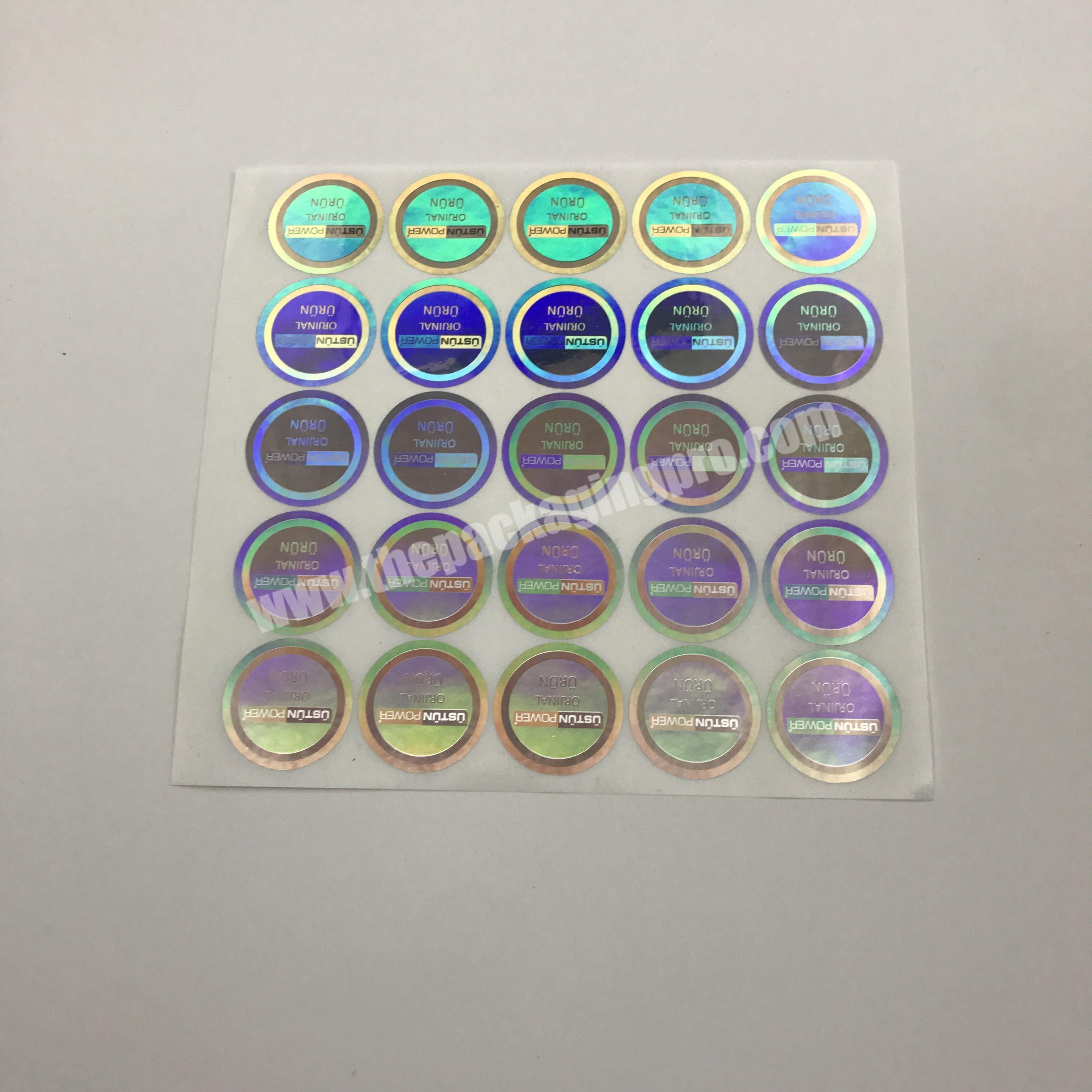 Custom printing 3D security holographic foil clothing labels
