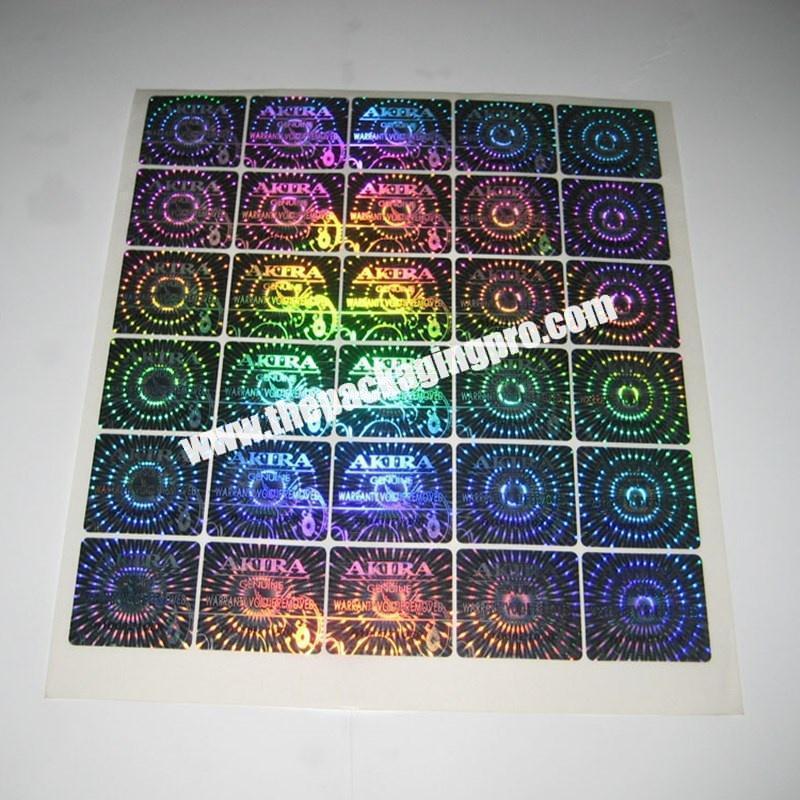 Custom printing design waterproof original authentic hologram sticker