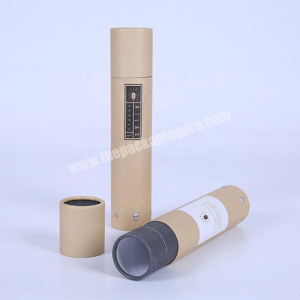 Custom recycled kraft paper cardboard tube box for cosmetic