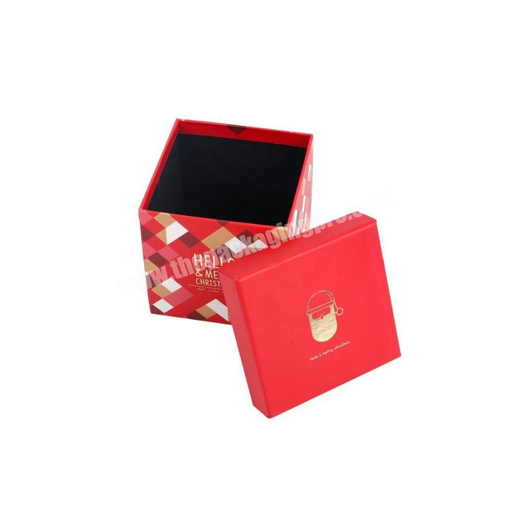 Custom small rigid cardboard paper packaging gift box with lid