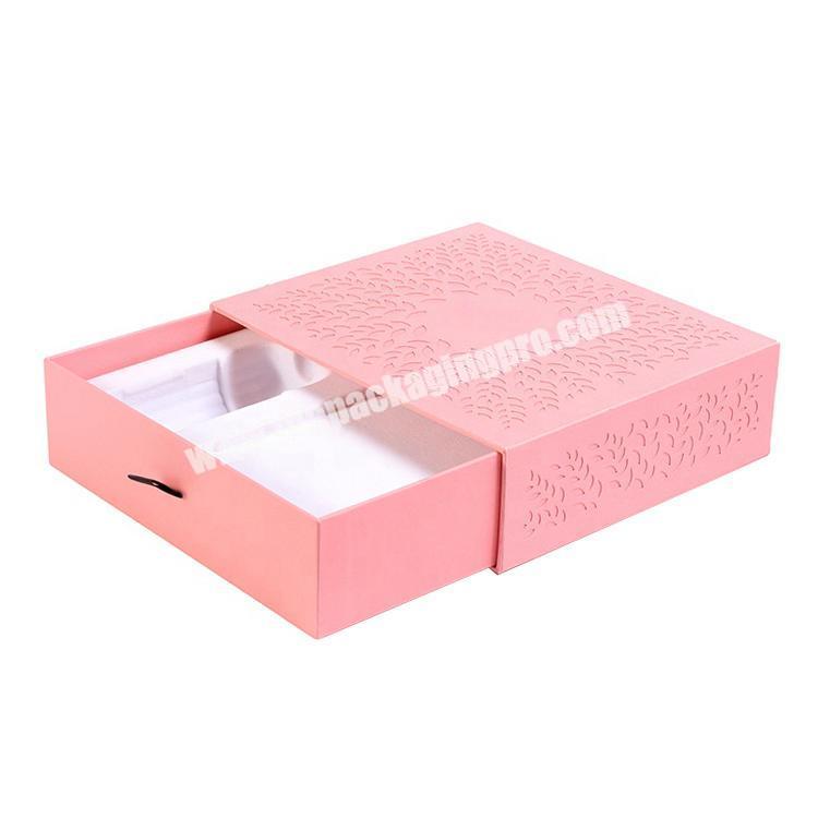 Customize Paper Cosmetics Gift Make up Kit Box Packaging Sliding Drawer Box
