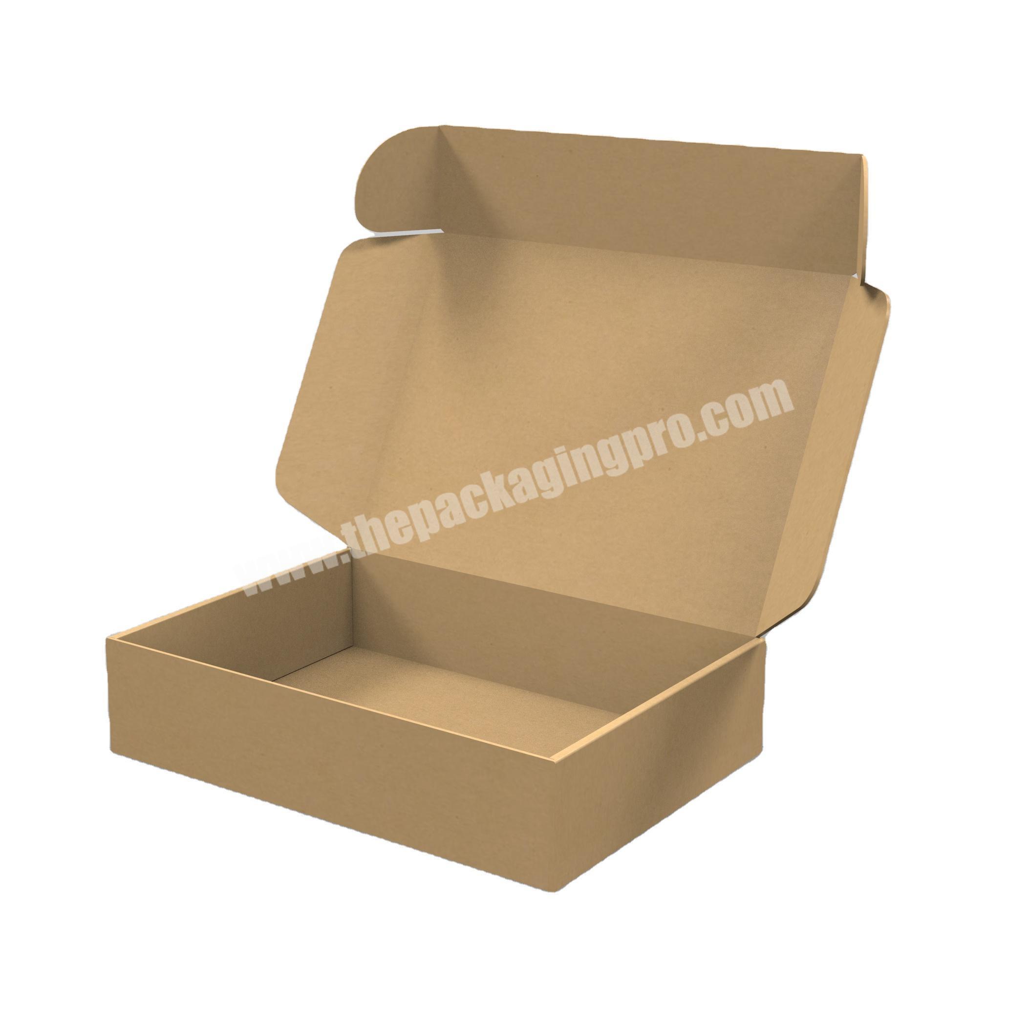 Customize logo kraft paper packaging folding corrugated paper boxes for clothing