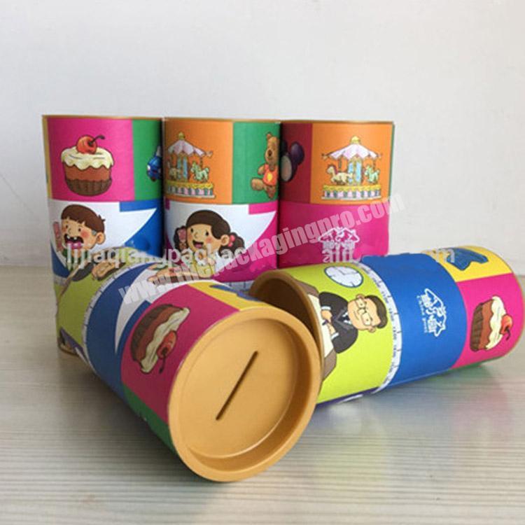 Customized Attractive Design Paper Tube Piggy Bank