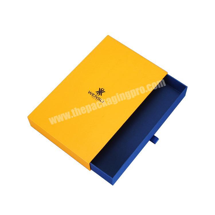 Customized Cardboard Paper Box Sliding Silk Scarf Gift Box with Drawer