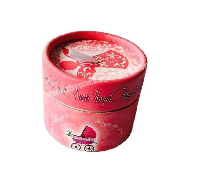 Customized Printed kraft small mini round cute core Paper packing Tube With lid