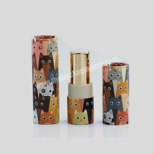 Customized Refillable Cardboard Paper Lipstick Package Tube