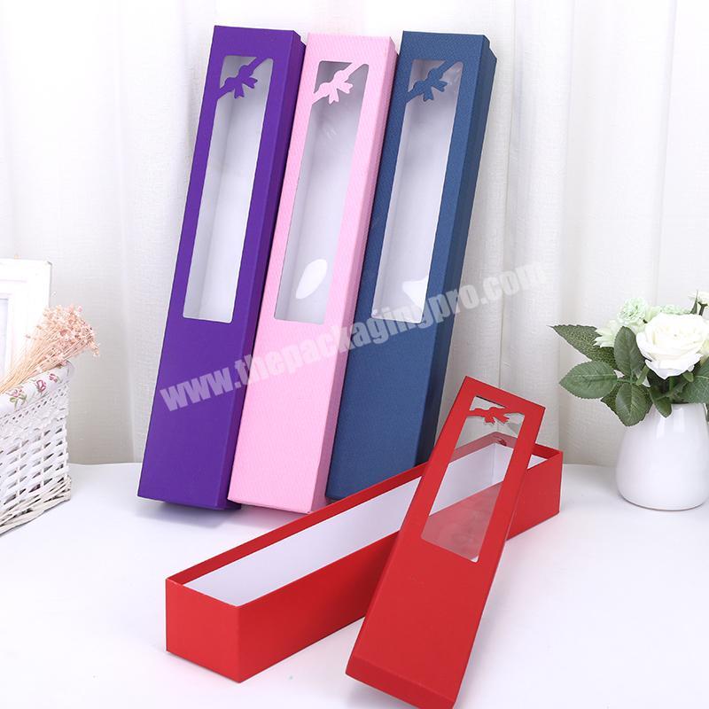 Customized transparent pvc open window gift box for flower