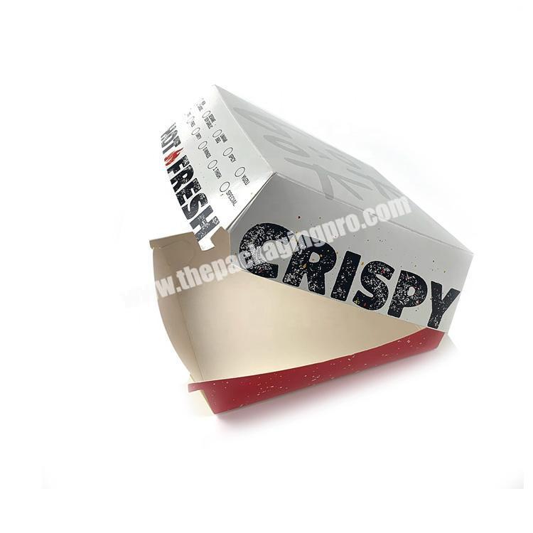 Design Biodegradable Takeaway Lunch White Food Packaging Craft Kraft Paper Burger Box