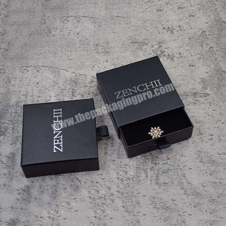 Design Elegant Jewelry Paper Cardboard Slide Paper Drawer Box Packaging For Gift