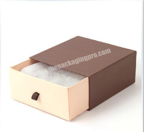 ECO Custom White Cardboard Drawer  Slide Jewelry Socks Gift Packaging Box with Logo
