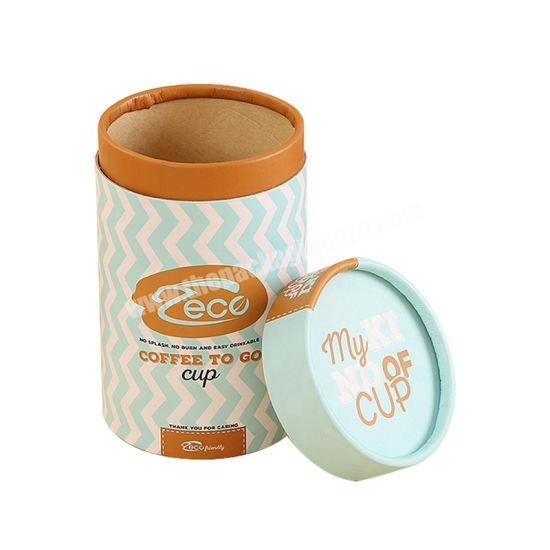 Eco Friendly Cardboard Cylinder Round Paper Tube Box for Coffee Chocolates Candy Packaging