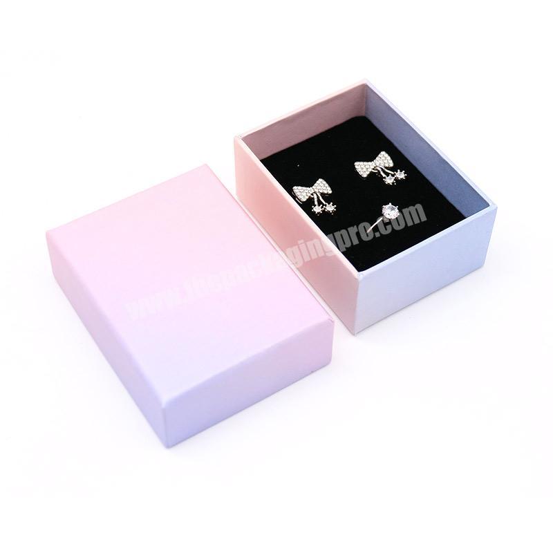 Eco Friendly Custom Size Logo Size Rigid Cardboard Paper Packaging Boxes For Gift Earrings Rings Necklace Jewelry Carton Box
