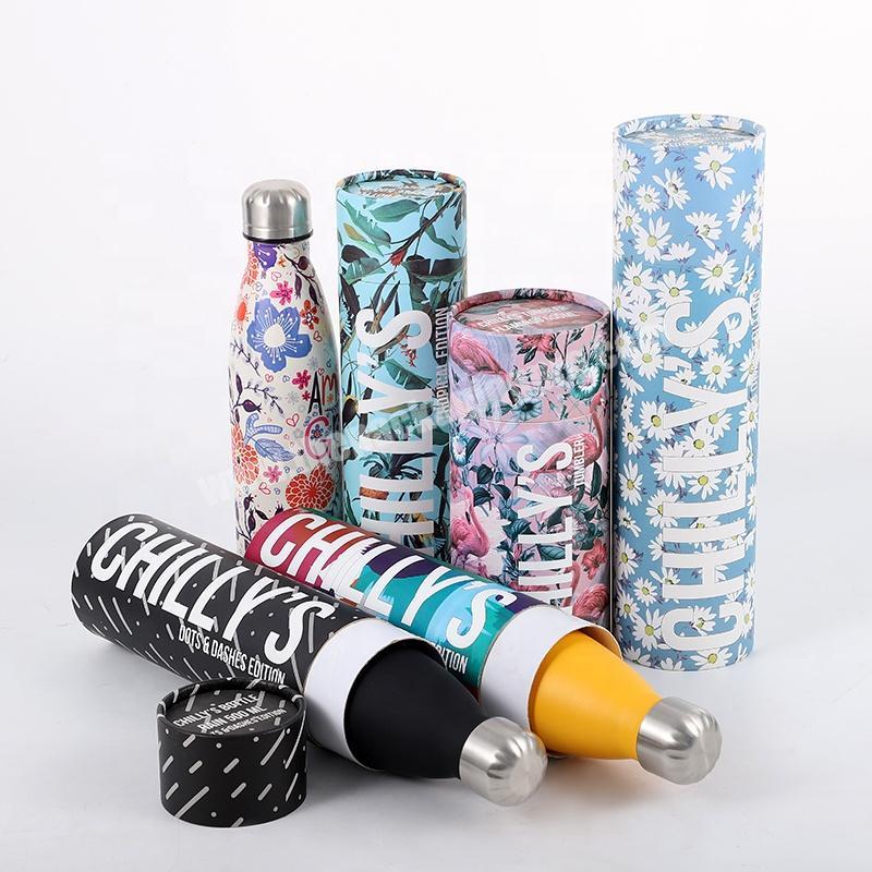 Eco Friendly Paper Cardboard Gift Tube for Cup,bottle,mug,glass,tumbler Packaging Paper Lipstick Tubes