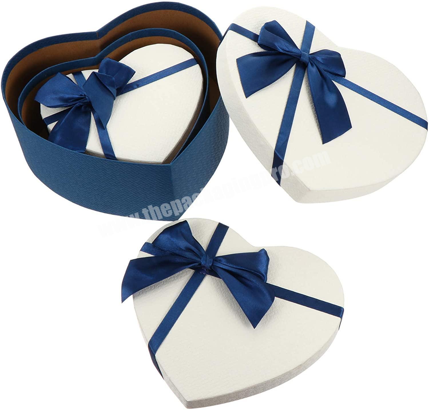 Eco-friendly Heart Shaped Gift Box Cardboard Wedding Birthday Gifts Box With Heart Cover