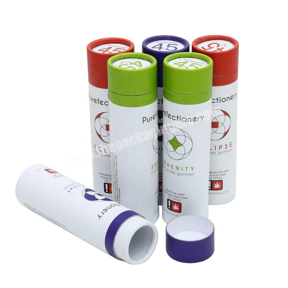 Eco friendly cardboard packaging paper tube for cosmetic face oil, lotion