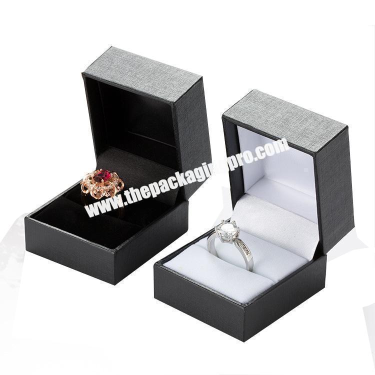 Eco friendly custom logo black jewelry necklace gift paper packaging box