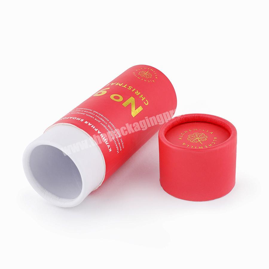 Eco friendly food packaging luxury cylinder tube cardboard round high quality paper kraft tube for sugar