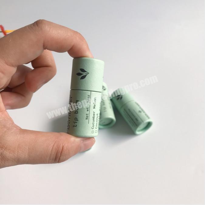 Eco-friendly  kraft Cardboard Mini Lip balm push up paper  tube 5g  deodorant  container oil-resistant