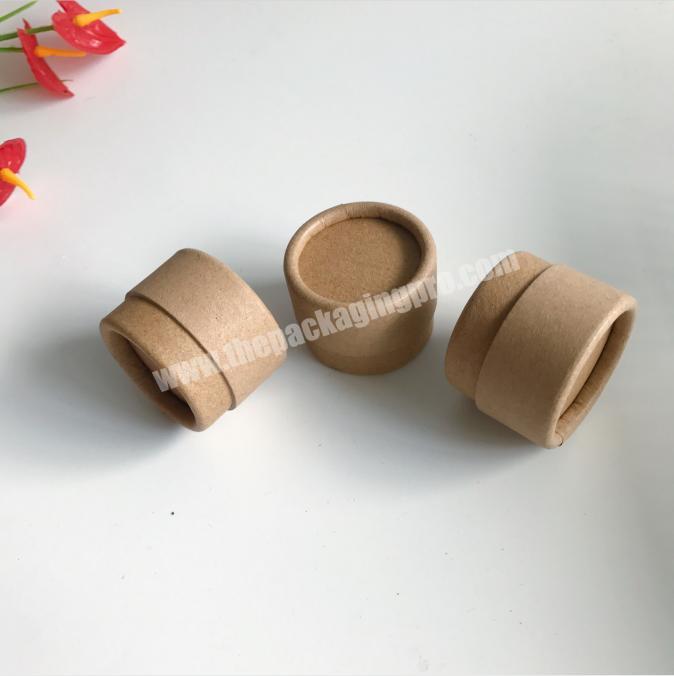 Eco-friendly kraft Cardboard paper jar oil-resistant 5ml/10ml/15ML  deodorant  packaging container