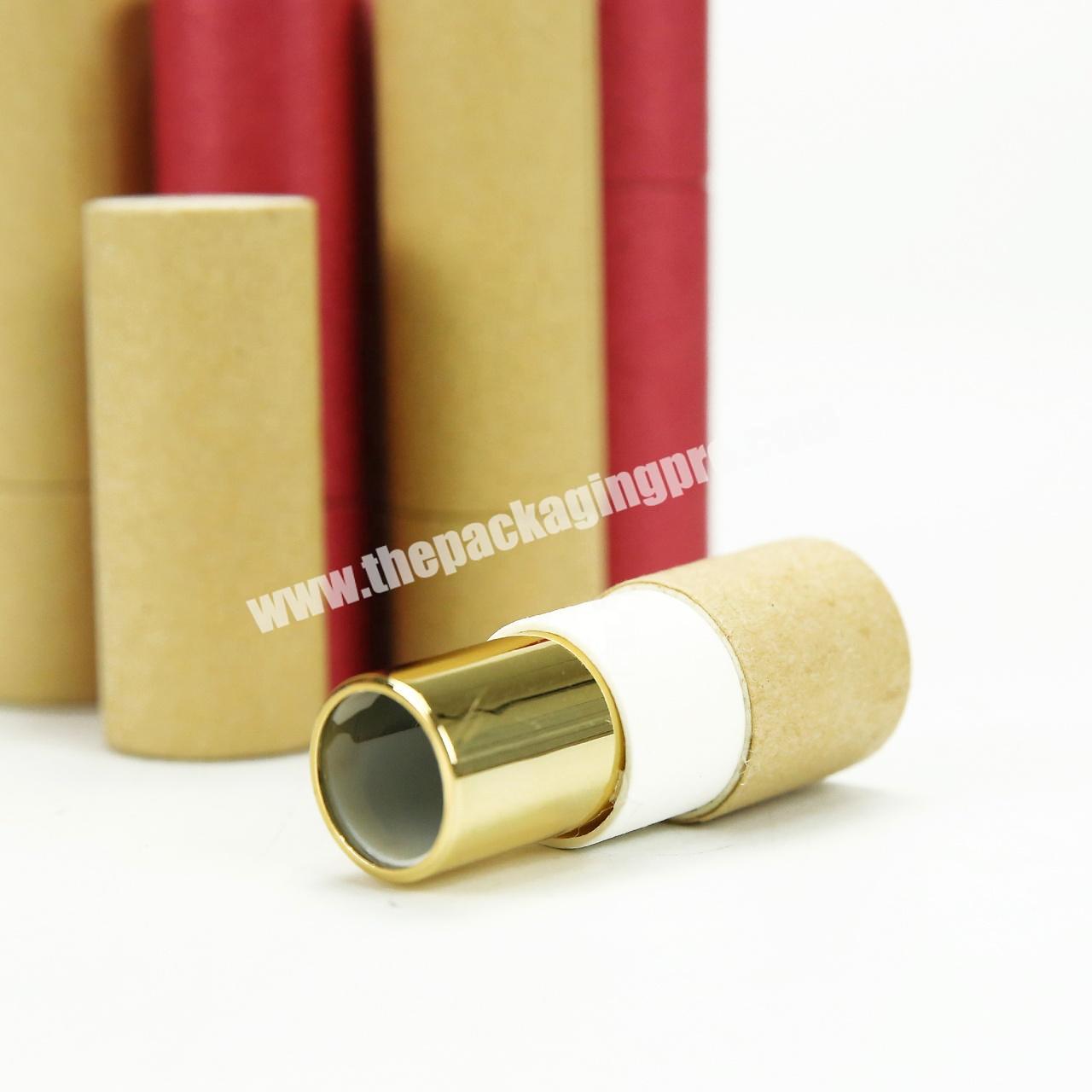Biodegradable 0.5oz cardboard paper lip balm tube for packaging