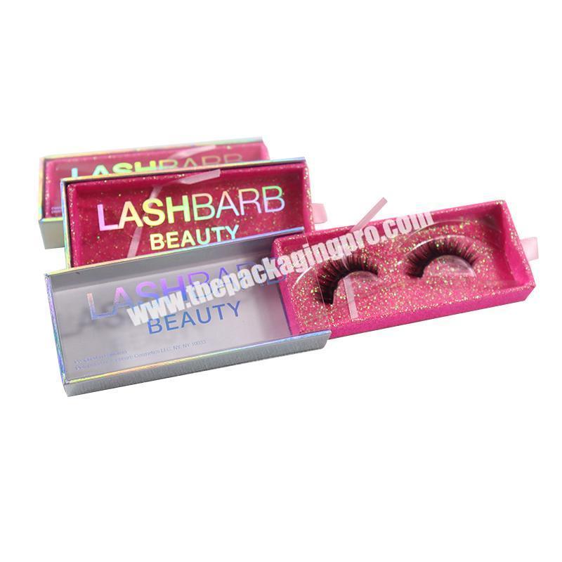 Custom Custom Wholesale  Logo Free Design 3D Mink Plastic Box Eyelash Packaging Pink Magnet Eyelash Box
