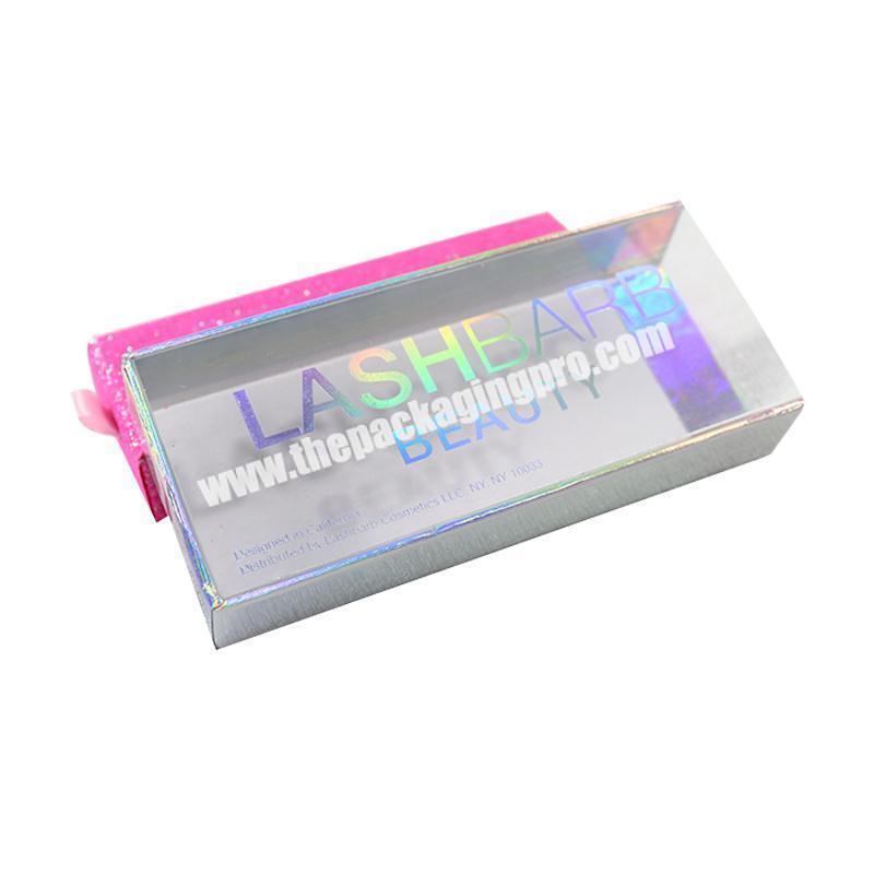 Supplier Custom Wholesale  Logo Free Design 3D Mink Plastic Box Eyelash Packaging Pink Magnet Eyelash Box