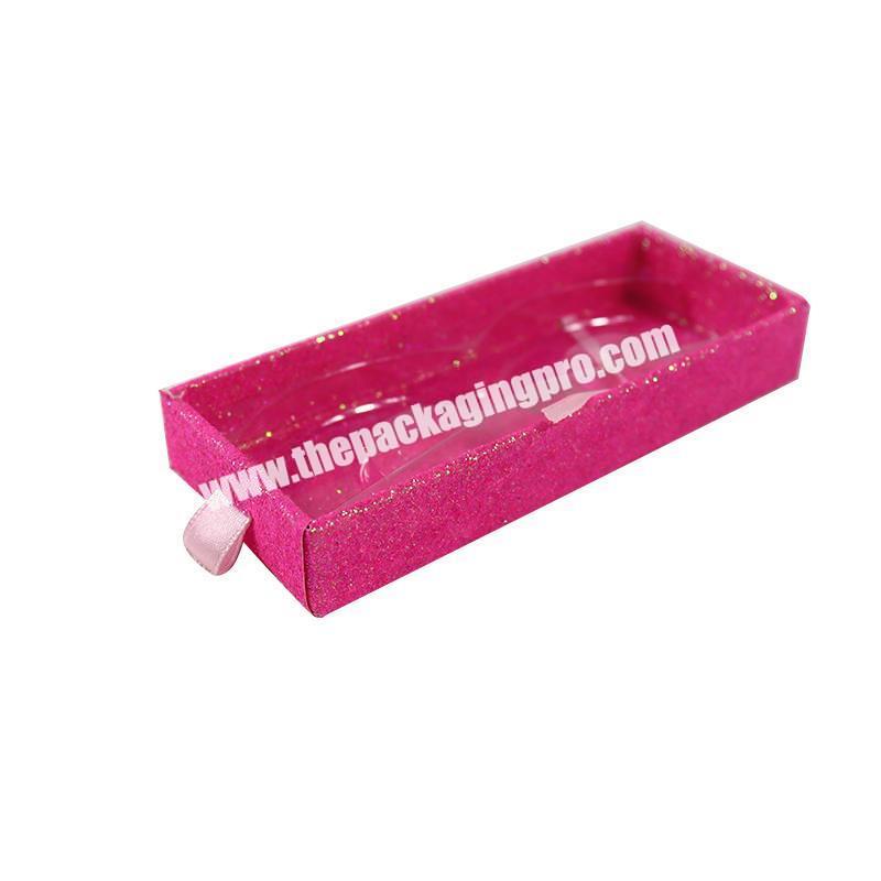 Shop Custom Wholesale  Logo Free Design 3D Mink Plastic Box Eyelash Packaging Pink Magnet Eyelash Box