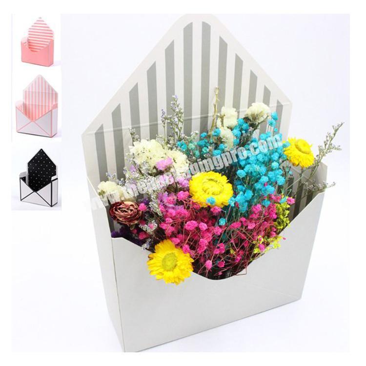 Florist Paper Bouquet Fold Waterproof Brown Cardboard Flower Paper Envelope Box Packaging
