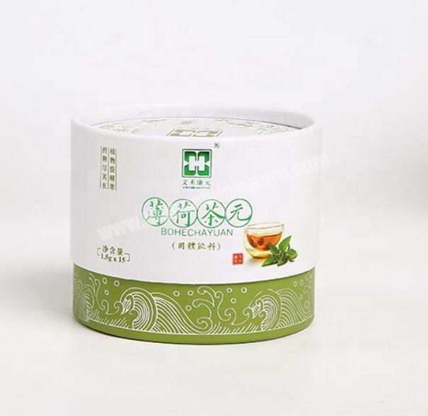 Food Grade Small Cardboard Cylinder Container Tea Paper Tube Packaging