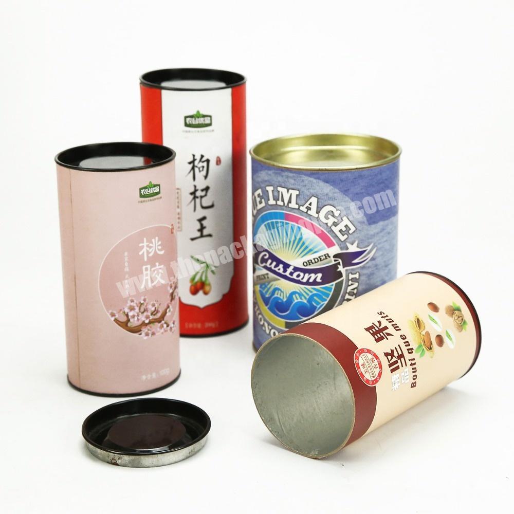 Food Packaging Round Cardboard Tube Can Manufacture Empty Food Cans
