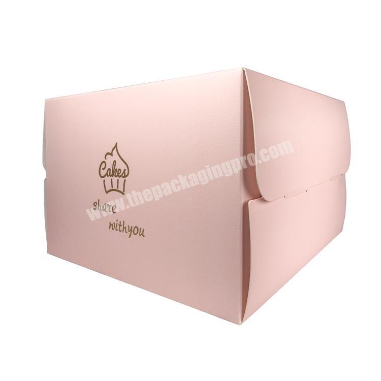 Shop China factory Custom Beauty Birthday Paper Cardboard Packaging Box With Transparent PVC Window For Cake Box Flat Folding Packed