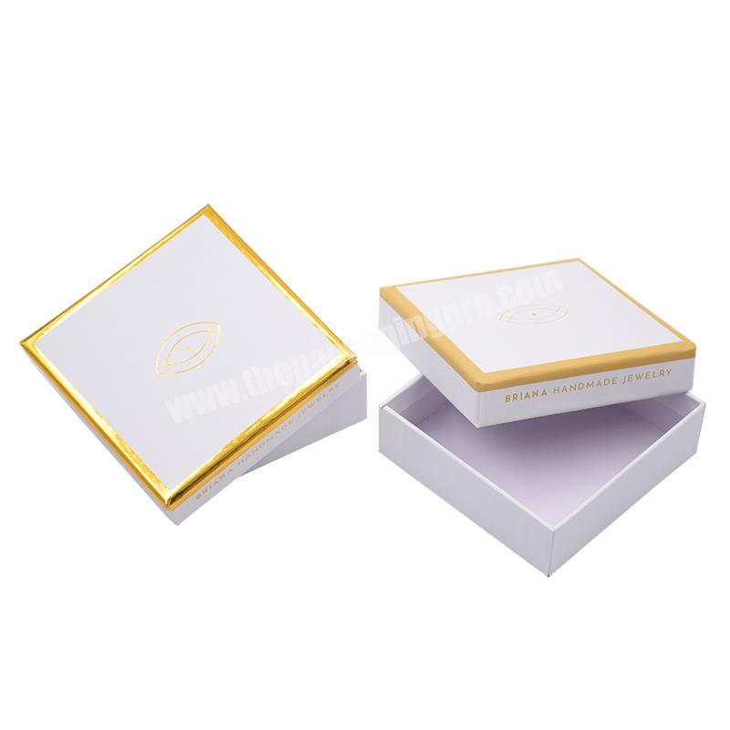 Free Samples Decorative Cardboard Square Packaging Gift Exquisite  Custom Printed Jewellery Box