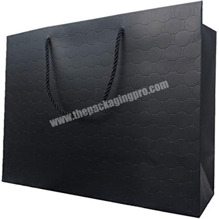 Free sample biodegradable BlackWholesale production for packaging recyclable art paper gift bag